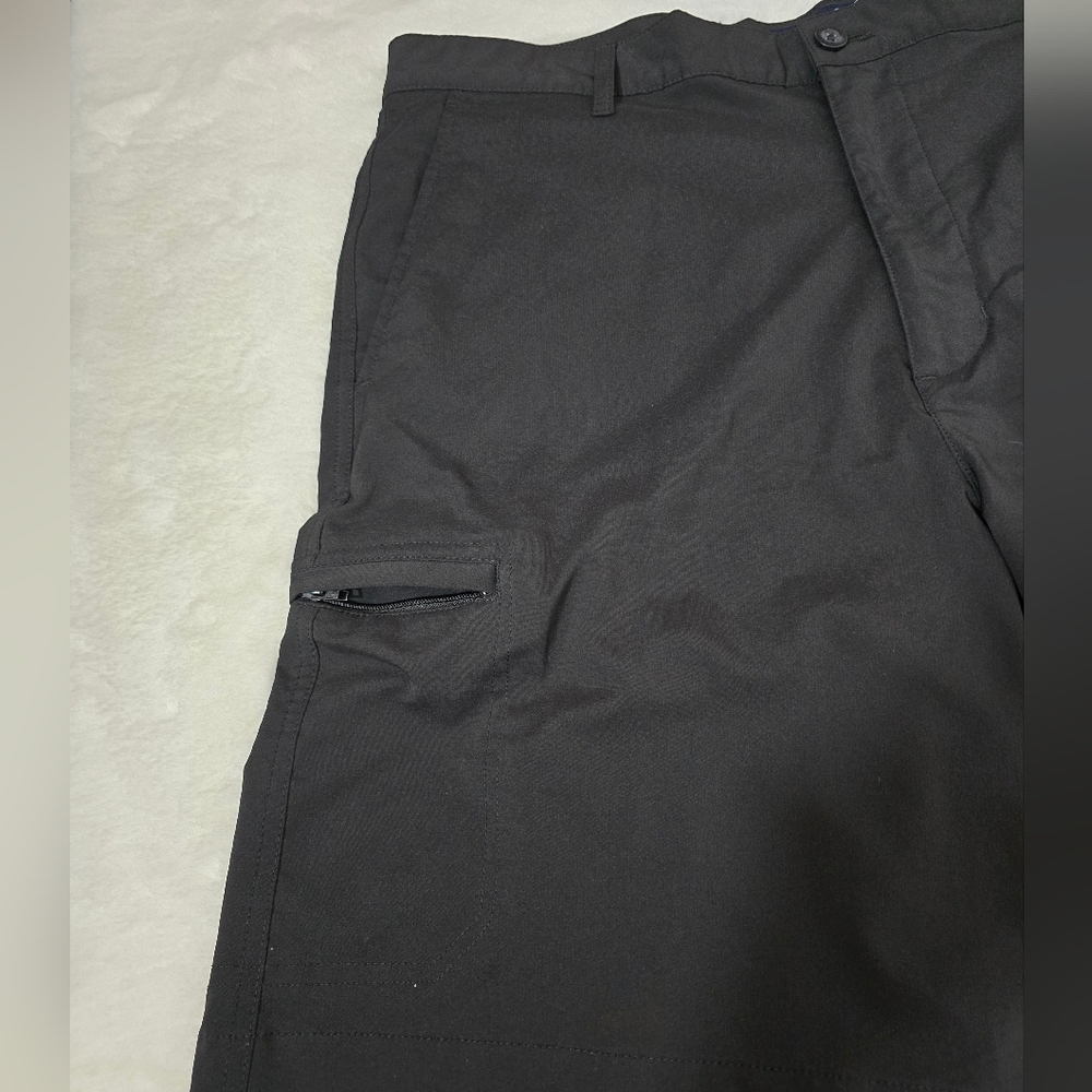 Chaps Mens Golf Shorts - Black Performance Comfort - Picture 4 of 10